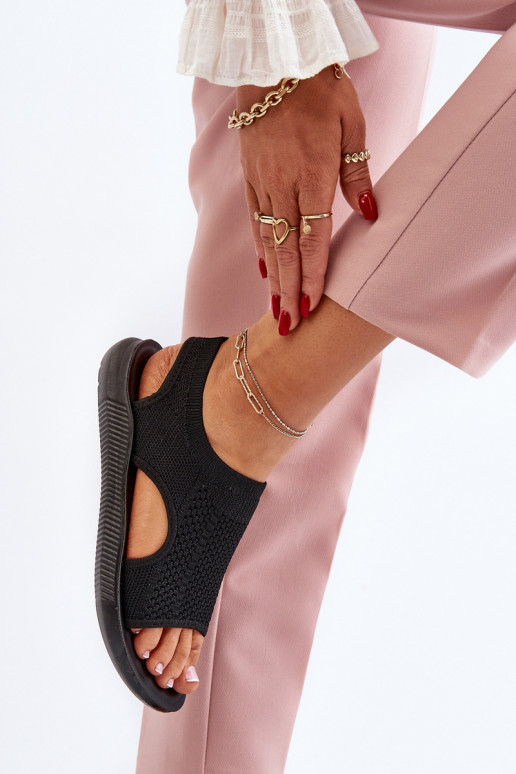 Estilo deportivo Sandalias de mujer de color negro Cesys