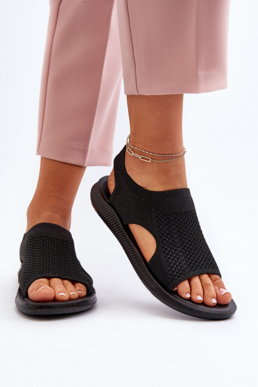 Estilo deportivo Sandalias de mujer de color negro Cesys