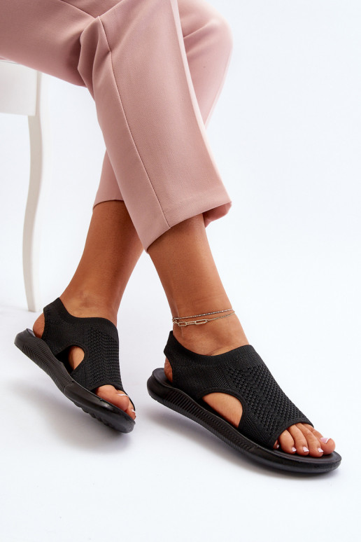 Estilo deportivo Sandalias de mujer de color negro Cesys