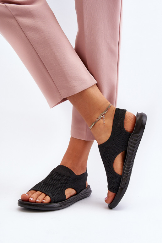 Estilo deportivo Sandalias de mujer de color negro Cesys