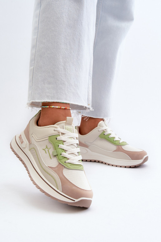 Zapatillas modelo zapatos. Femenino Big Star NN274A091 beige-color verde