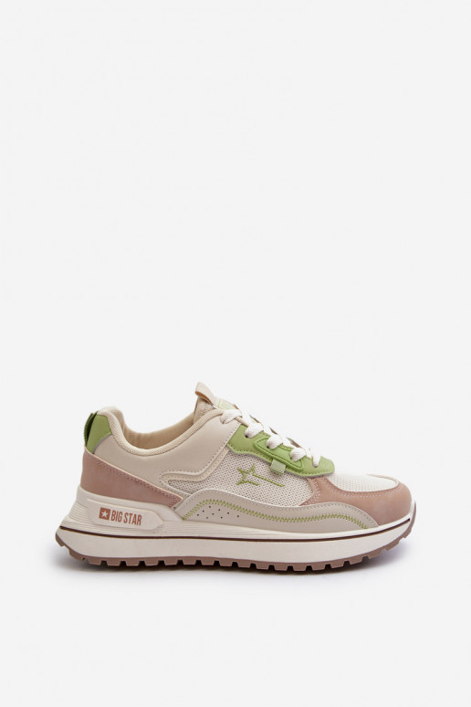 Zapatillas modelo zapatos. Femenino Big Star NN274A091 beige-color verde