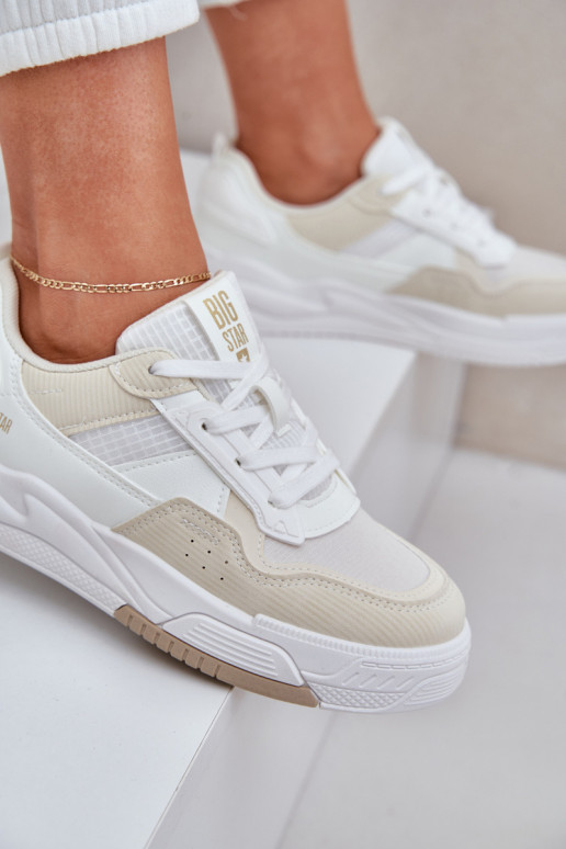 Zapatillas modelo zapatos. con una plataforma Big Star OO274A155 Blanco-beige