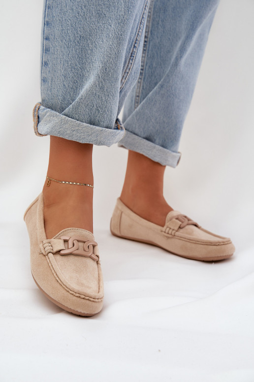Femenino Eko Mocasines de ante con adornos beige Seathra