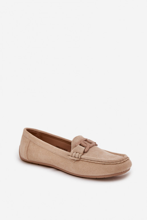 Femenino Eko Mocasines de ante con adornos beige Seathra