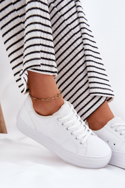 Eko Piel Zapatos de ocio con una plataforma Big Star RR274298 el color blanco