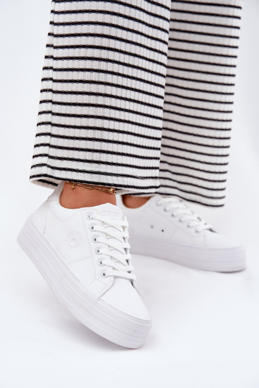 Eko Piel Zapatos de ocio con una plataforma Big Star RR274298 el color blanco