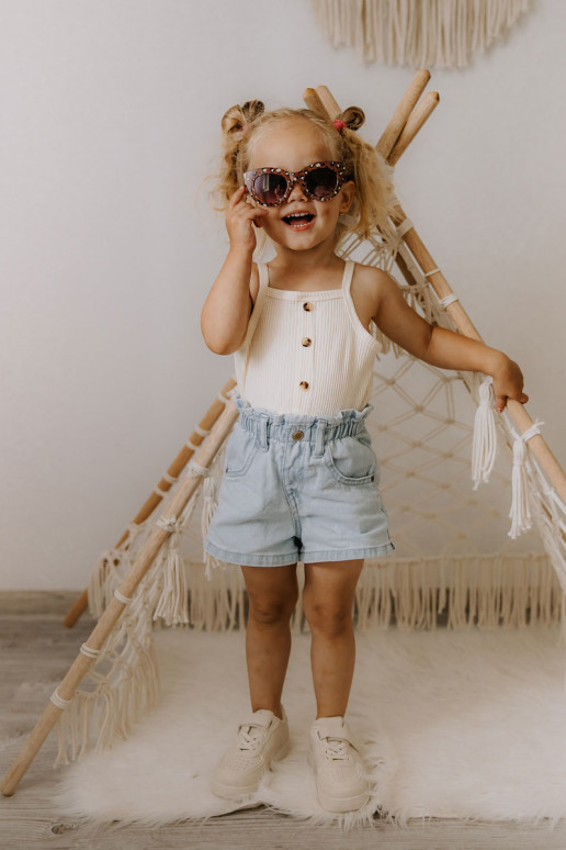 calzado deportivo para niños con sujetadores adhesivos beige Elike