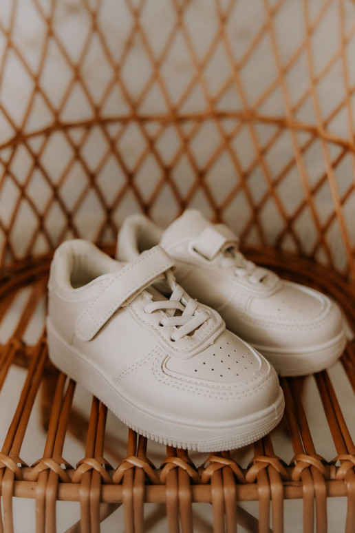 calzado deportivo para niños con sujetadores adhesivos beige Elike