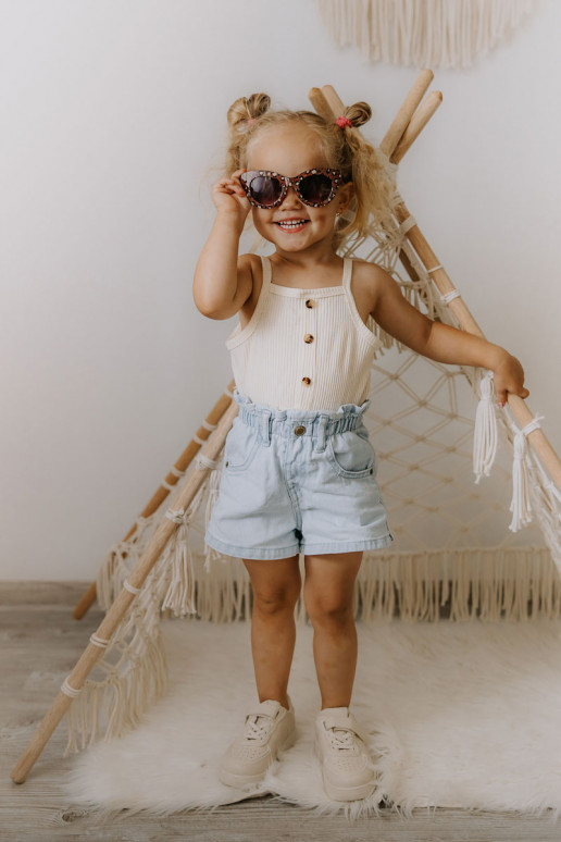 calzado deportivo para niños con sujetadores adhesivos beige Elike