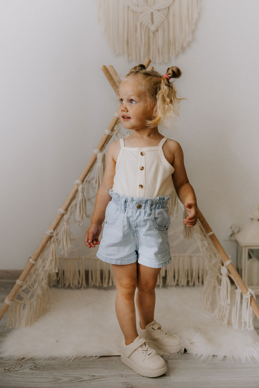 calzado deportivo para niños con sujetadores adhesivos beige Elike