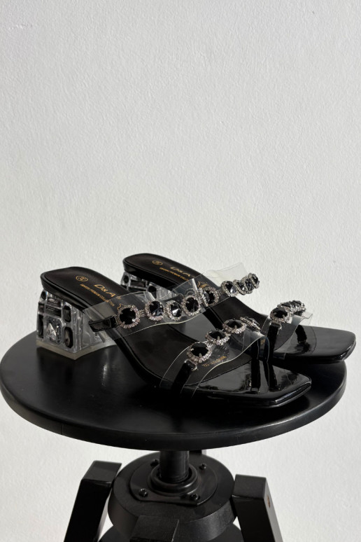 zapatillas de mujer con ojos brillantes D&A MR1037-02 de color negro