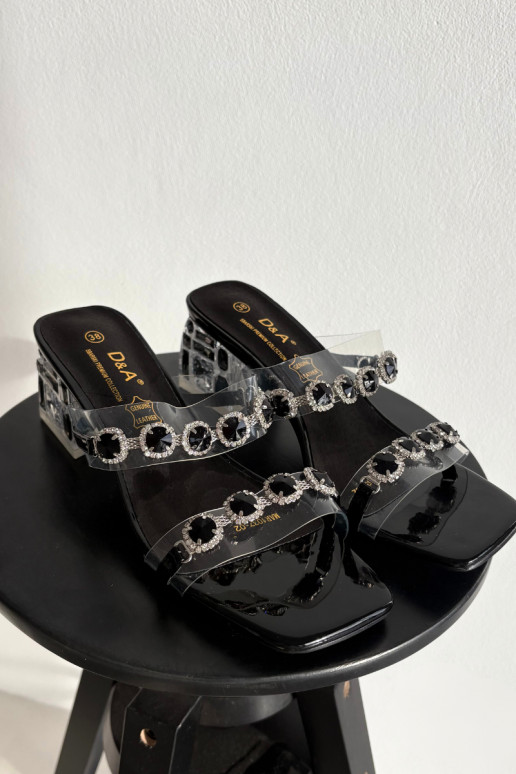 zapatillas de mujer con ojos brillantes D&A MR1037-02 de color negro