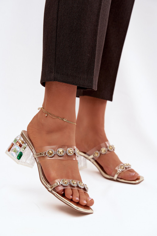 zapatillas de mujer con ojos brillantes D&A MR1037-02 color dorado