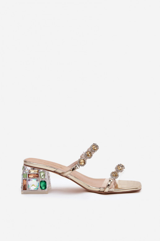 zapatillas de mujer con ojos brillantes D&A MR1037-02 color dorado