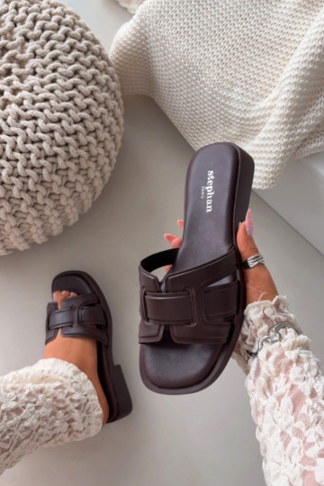 zapatillas de mujer con tacones anchos CzekoladoAe Lorania 2