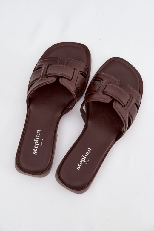 zapatillas de mujer con tacones anchos CzekoladoAe Lorania