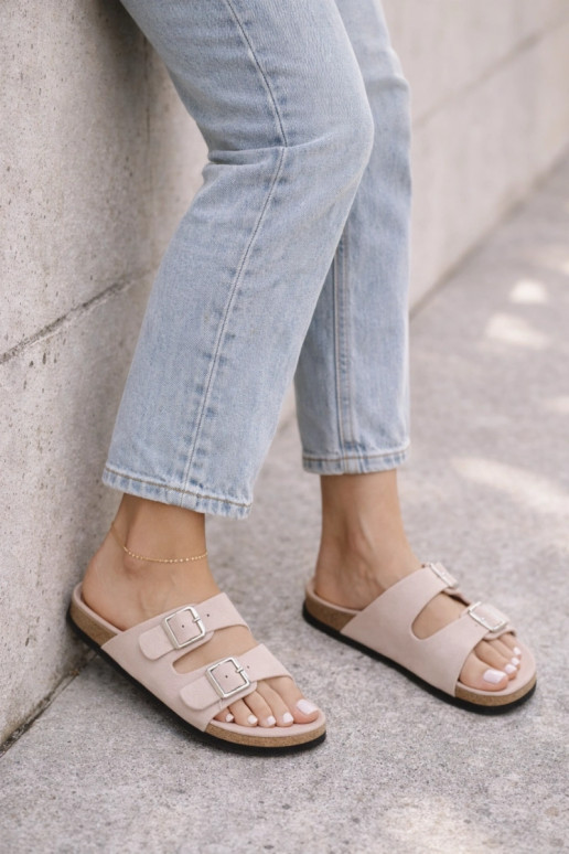 zapatillas de mujer con hebillas Tono rosa claro Oliena