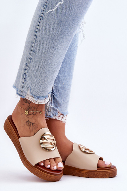 Femenino Zapatillas con adornos beige Secrets