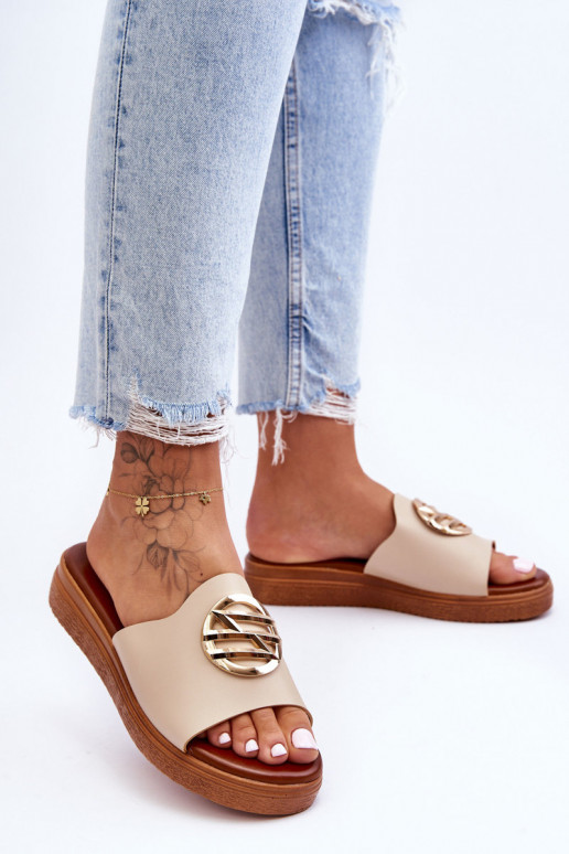 Femenino Zapatillas con adornos beige Secrets