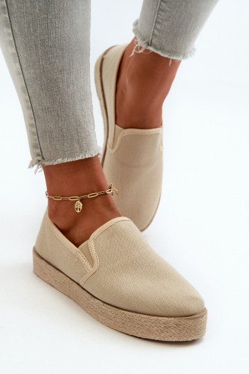 Alpargatas con una plataforma beige Activadoloenma