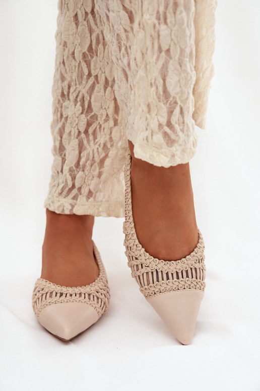 Sandalias de mujer Con Trenza reloj color marfil Nivorra