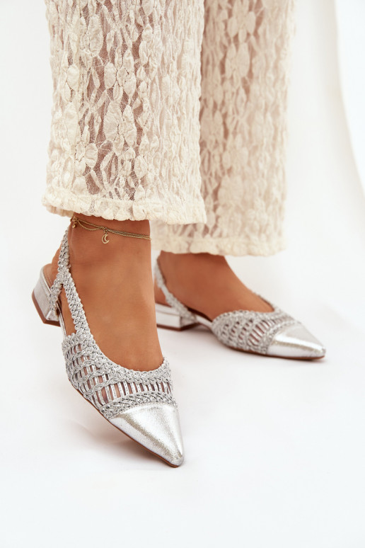 Sandalias de mujer Con Trenza reloj color plata Nivorra