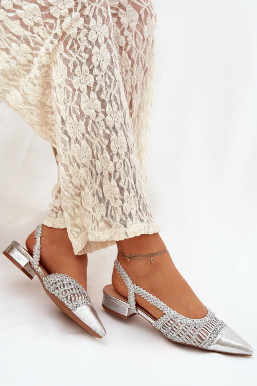 Sandalias de mujer Con Trenza reloj color plata Nivorra