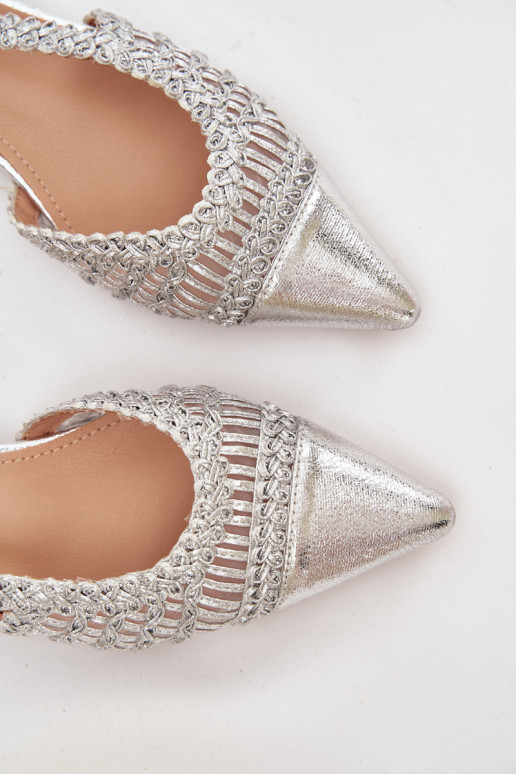 Sandalias de mujer Con Trenza reloj color plata Nivorra