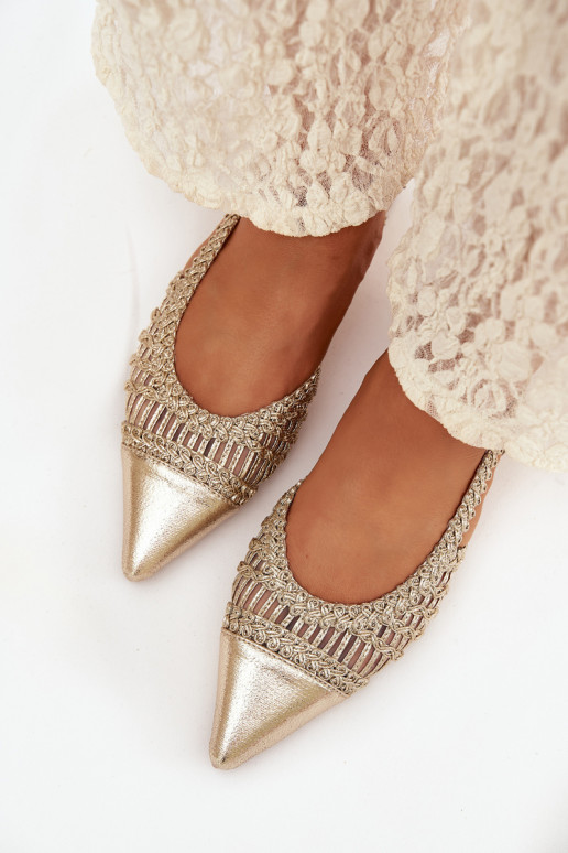 Sandalias de mujer Con Trenza reloj color dorado Nivorra