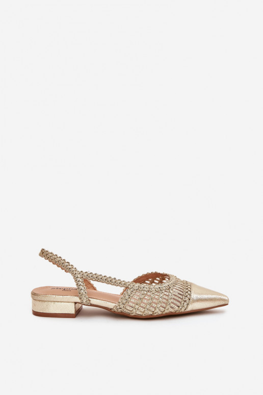 Sandalias de mujer Con Trenza reloj color dorado Nivorra