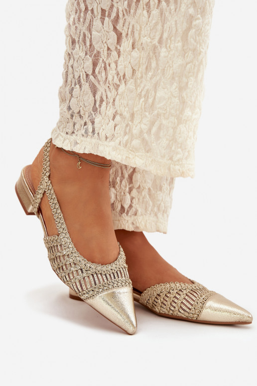 Sandalias de mujer Con Trenza reloj color dorado Nivorra