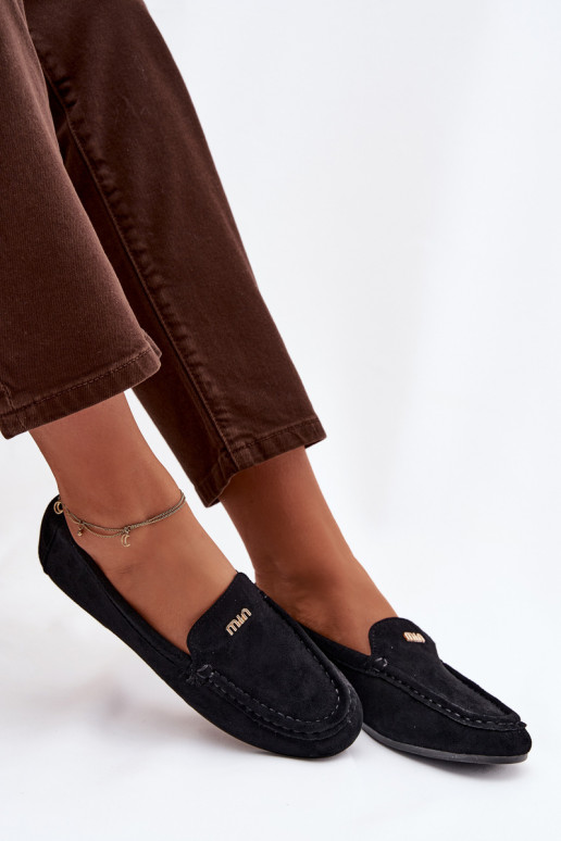 mocasines de mujerPequeñom color doradom Detalem de color negro Sarivelle