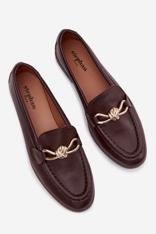 Mocasines Femenino Con decoraciones Detalem CzekoladoAe Rosynne