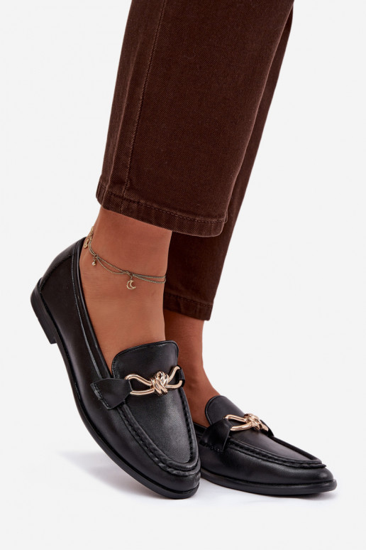 Mocasines Femenino Con decoraciones Detalem de color negro Rosynne