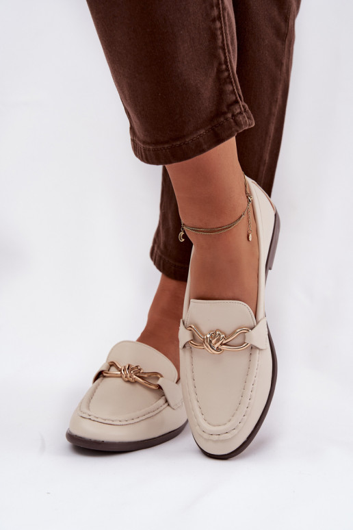 Mocasines Femenino Con decoraciones Detalem color marfil Rosynne