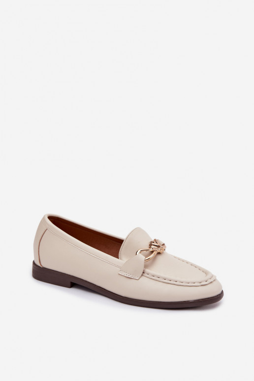 Mocasines Femenino Con decoraciones Detalem color marfil Rosynne