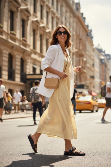 Zapatillas de mujer con hebillas doradas, color negro