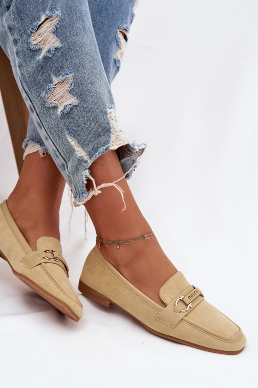 Mocasines Mocasines Femenino Con decoraciones Elemento color amarillo Evelora