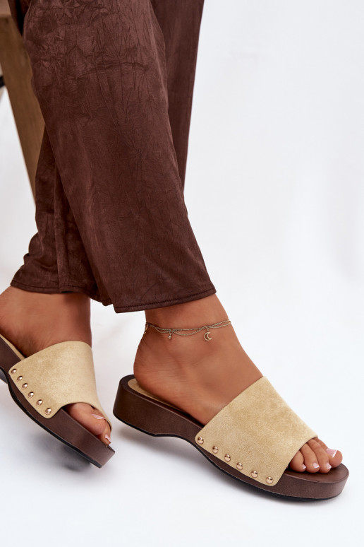 zapatillas de mujer Ze color doradomi Studs color amarillo Ferinna