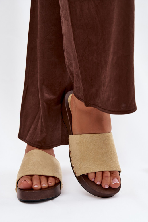 zapatillas de mujer Ze color doradomi Studs color amarillo Ferinna