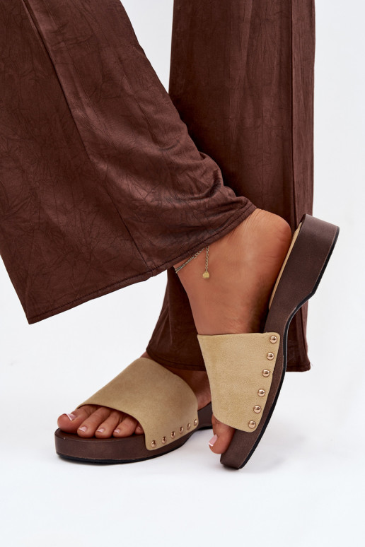 zapatillas de mujer Ze color doradomi Studs color amarillo Ferinna