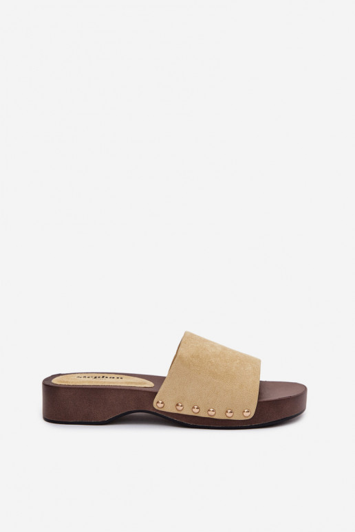 zapatillas de mujer Ze color doradomi Studs color amarillo Ferinna