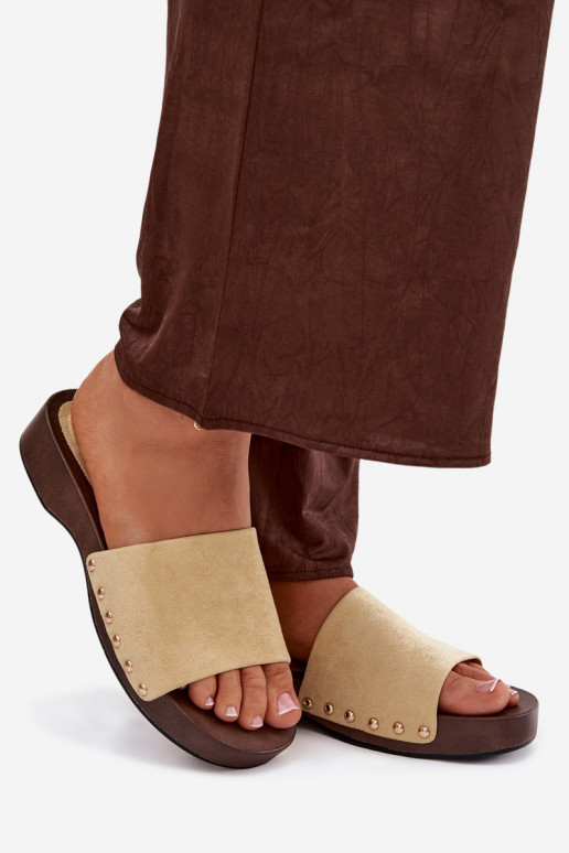 zapatillas de mujer Ze color doradomi Studs color amarillo Ferinna