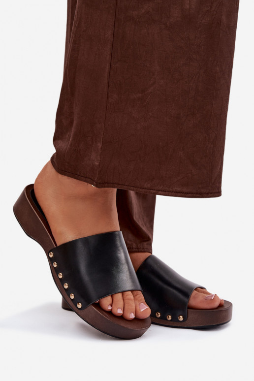 zapatillas de mujer Ze color doradomi Studs de color negro Terissa