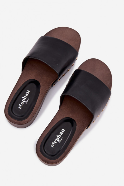 zapatillas de mujer Ze color doradomi Studs de color negro Terissa