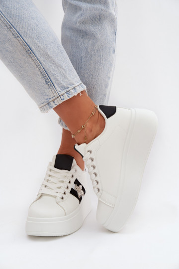 Zapatillas deportivas blancas con plataforma Palvessa 2