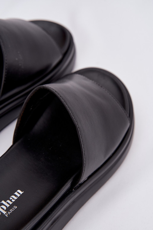 zapatillas de mujer con una plataforma de color negro Tanelisse