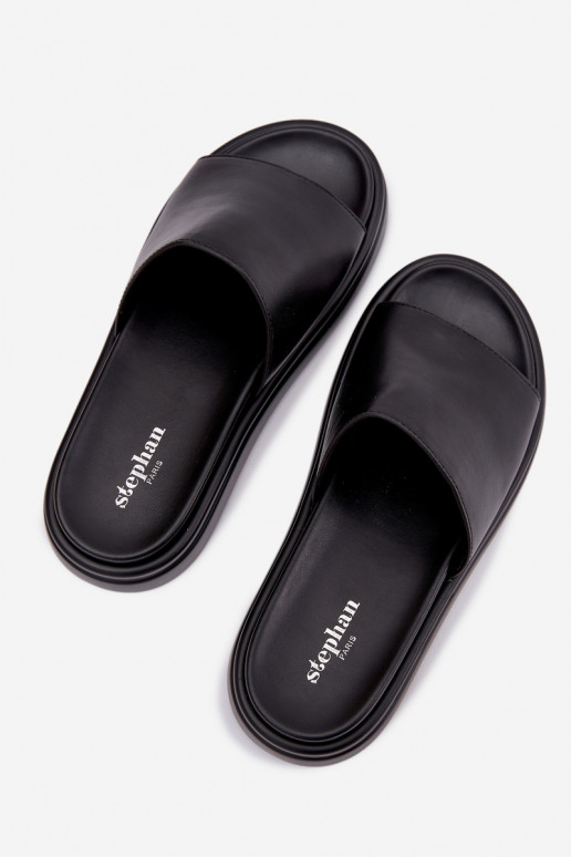 zapatillas de mujer con una plataforma de color negro Tanelisse