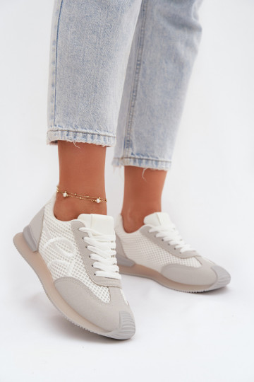 Zapatillas modelo zapatos. zapatillas Femenino Blanco-color gris Tarlisse 2